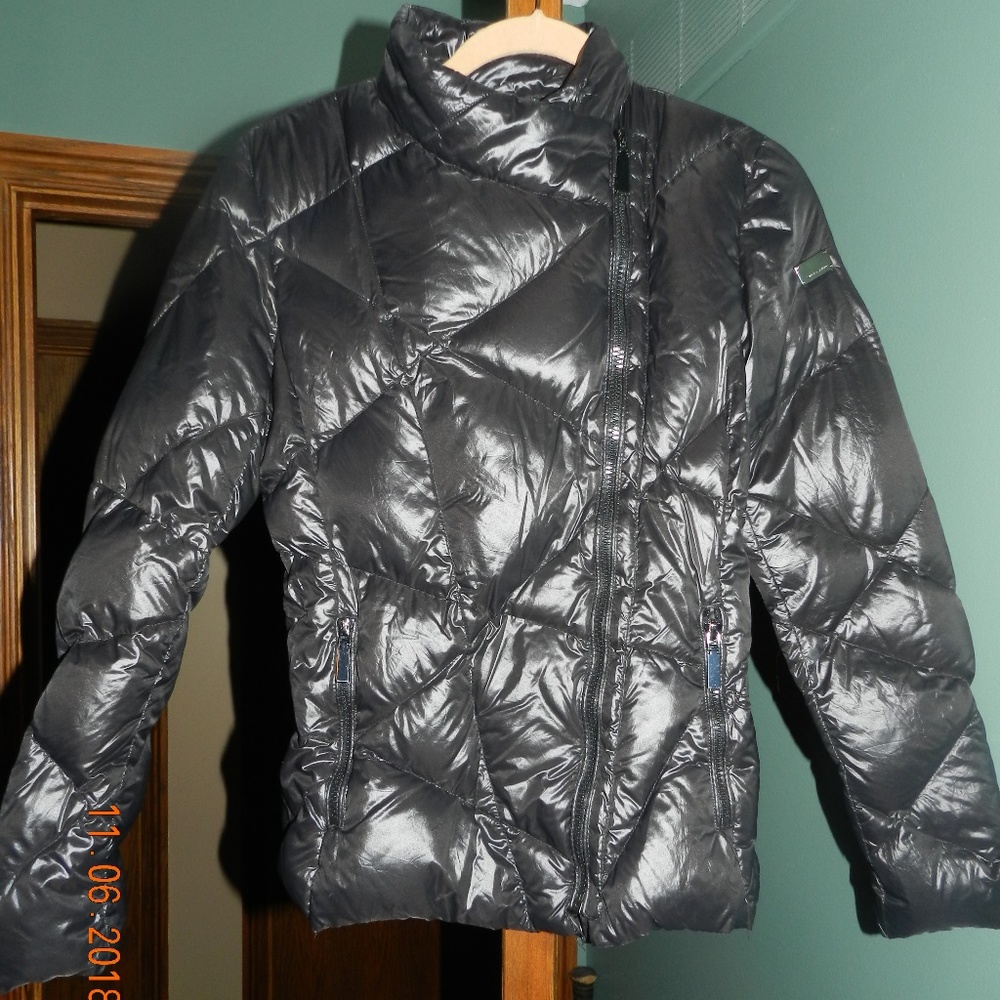 Vince Camuto Charcoal Duck Down Lightweight Coat